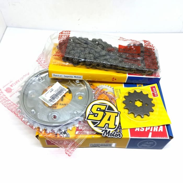 Gir Gear Set Rantai - Supra X 125 Helm In Fi Injection Asli Aspira H2-412PA-KYZ-110H