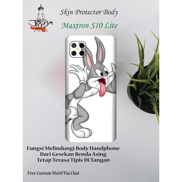 ✰ 2PCS Dapat 2pcs Garskin Hp Maxtron S10 Lite Motif Bunny Free Custom Via Chat Free Custom ☆