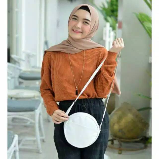 Tas selempang wanitatas slingbag bulat Aliesha Shopee Indonesia