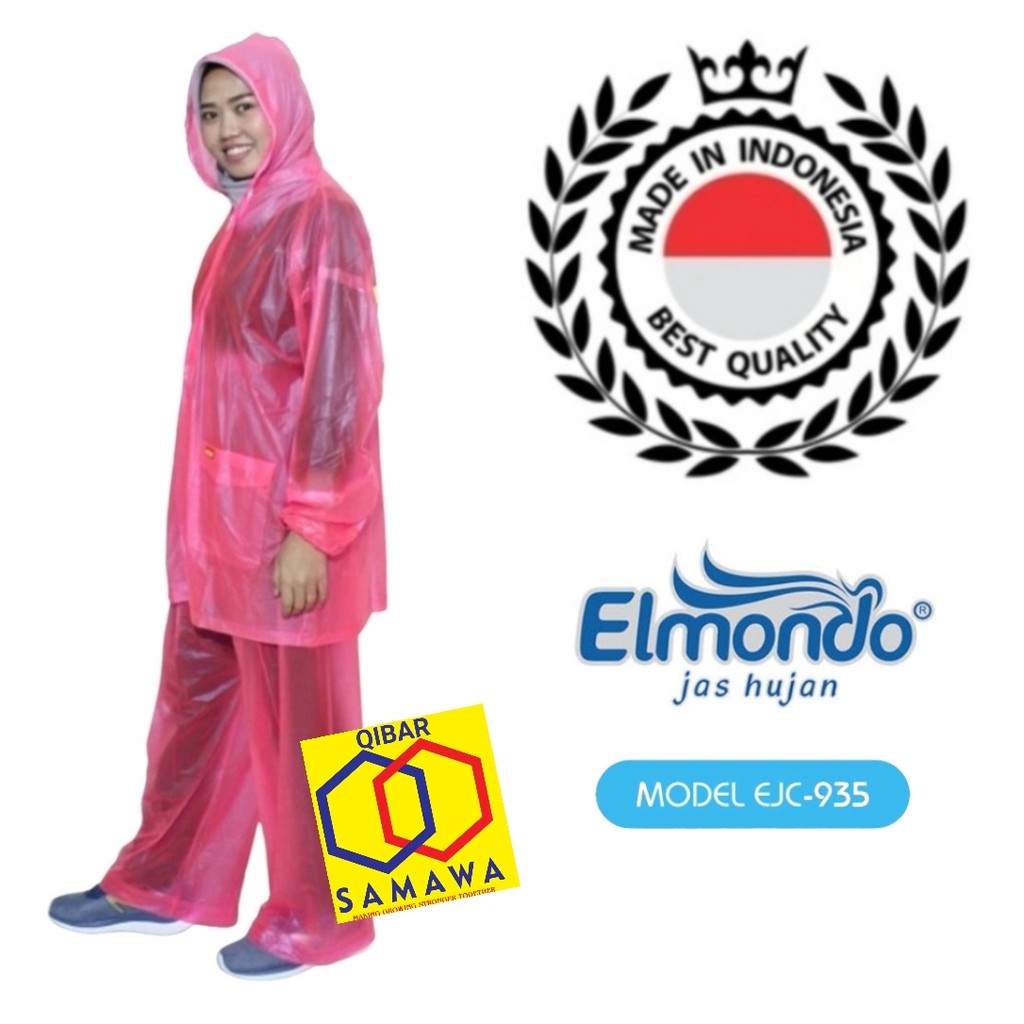 Jas Hujan Jaket Celana Elmondo Ceria 935 jelly Jumbo Lentur  Kuat Kenyal