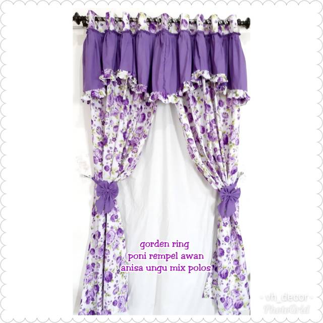 Gorden ring poni motif shabby ungu