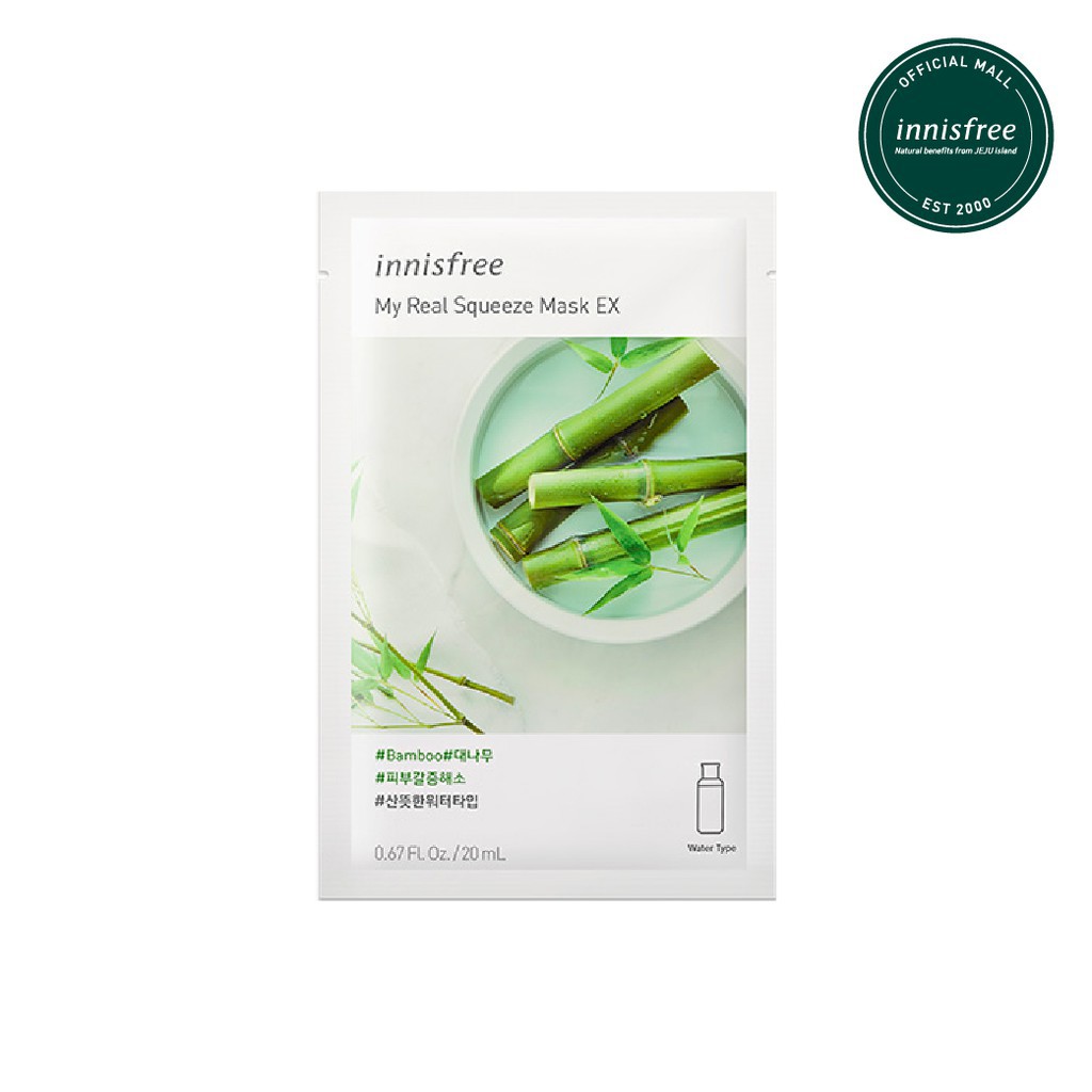 New!! Innisfree Sheet Mask My Real Squeeze Baca Disclaimer Masker Innnisfree Wajah Masker Muka Korea