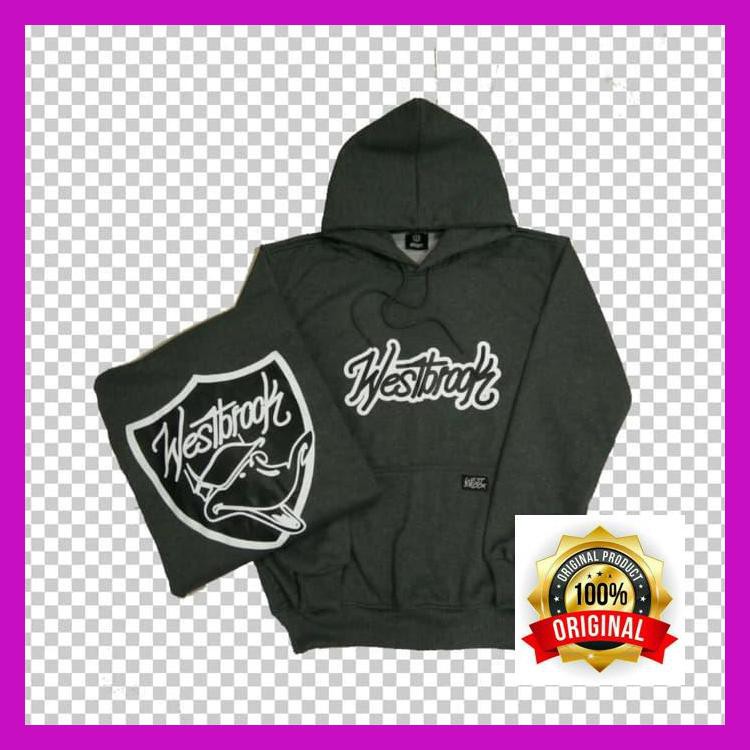 Jaket Sweater Westbrook Hitam Sablon Depan Belakang