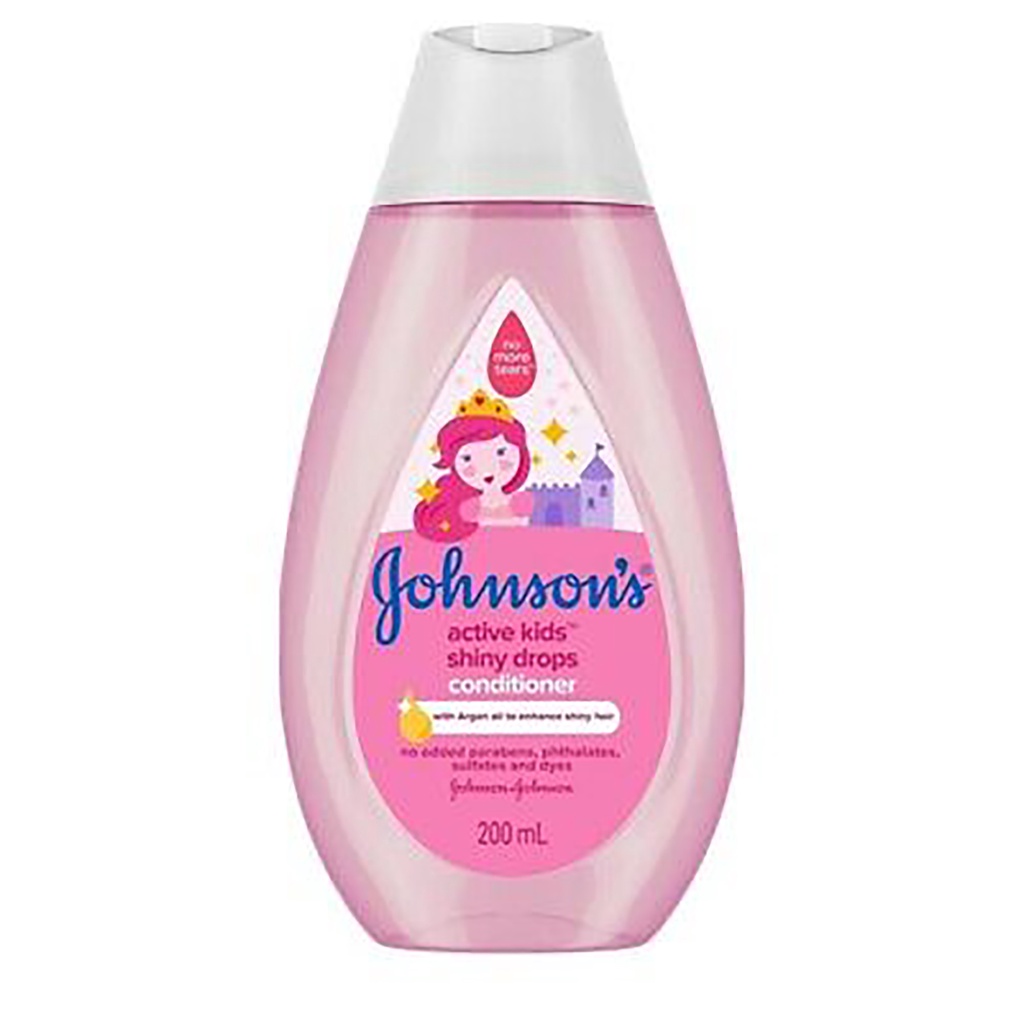 Bisa COD Johnsons Active Kids Shiny Drops Conditioner 200 ml - Kondisioner Bayi - Johnsons Conditioner Anak A