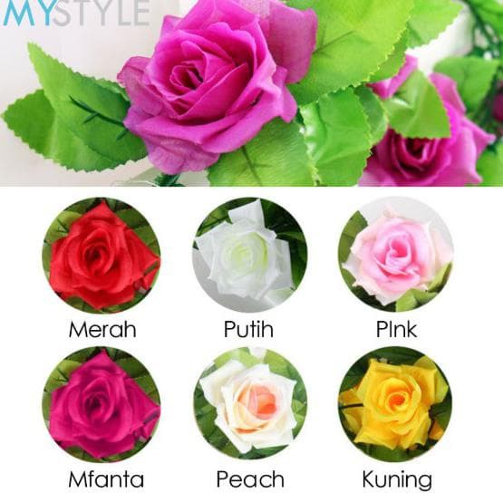 Daun Bunga Rose 9+21 / Hiasa dinding / Bunga hias