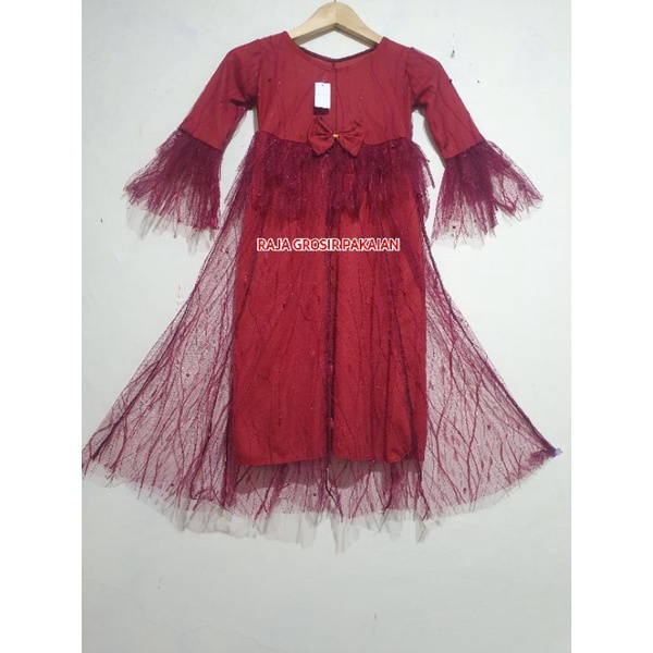 Gamis Full Brukat Syahrini Anak Tanggung 7-10 Thn