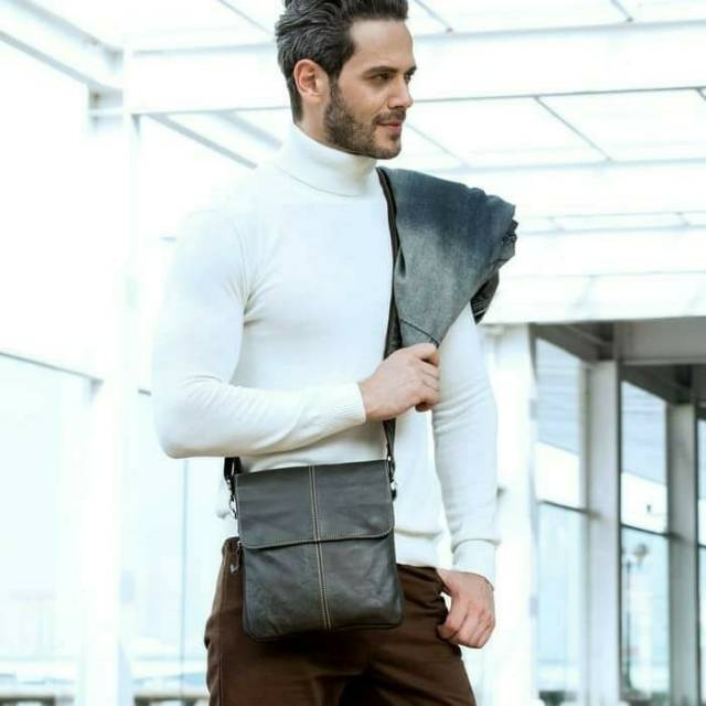 Original NAPOLEON Tas Selempang Pria Kulit Asli