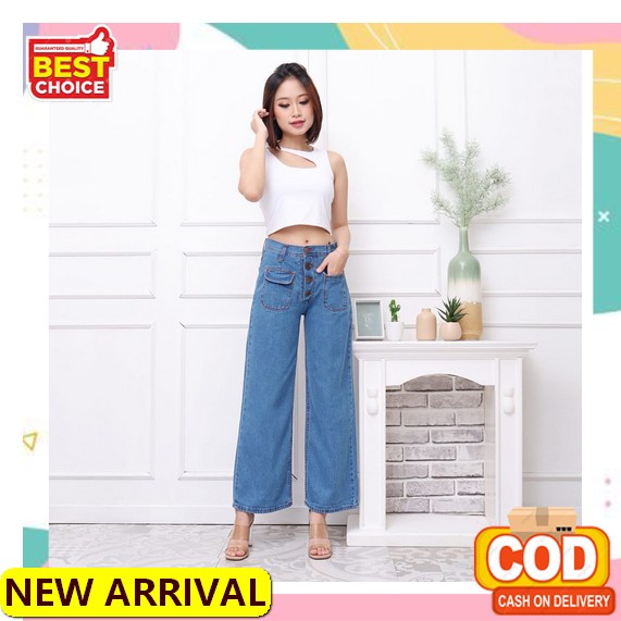 Celana Jeans Wanita High Waist Jeans Panjang Hw Tulang Perempuan 27-30 Hitam,Putih,Navy Terbaru Fwr 