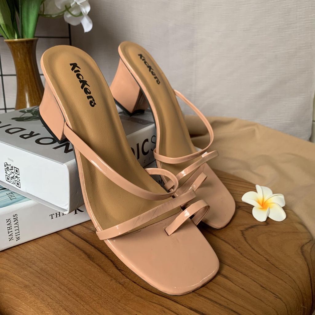 sandal tali cewek highheels terbaru Korea feminim hits viral modern trend terlaris AMANDA Block Heels Hak Tahu Chunky Wanita sandal high heels hak tahu -NEW ARIVALL terlaris COD Promo Bayar Di tempat High Heels Wanita Murah Hak 5cm tahu lilit Sepatu Wanit