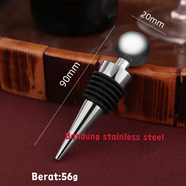 Red wine bottle stopper tutup botol wine whiskey wine cap stainless