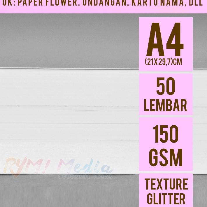 

Trendy Jasmine Putih Glitter 150 gsm A4 isi 50 lembar / Kertas Jasmin Paper Flower 150 gram ..