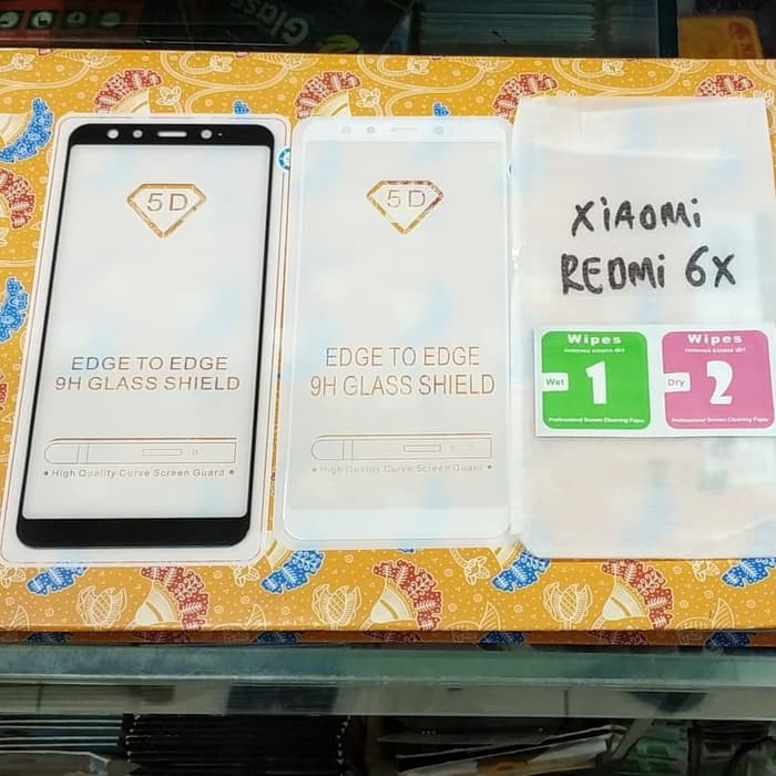 Tempered glass full xiaomi redmi 6x redmi 6 x kaca gorila glass full