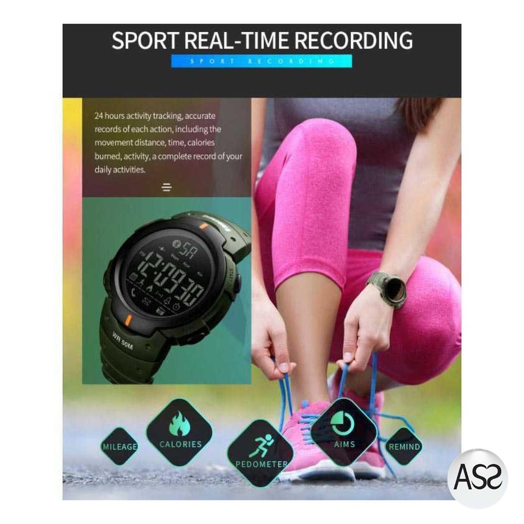 ASS Shop - SKMEI Jam Tangan Olahraga Smartwatch Bluetooth - 1301