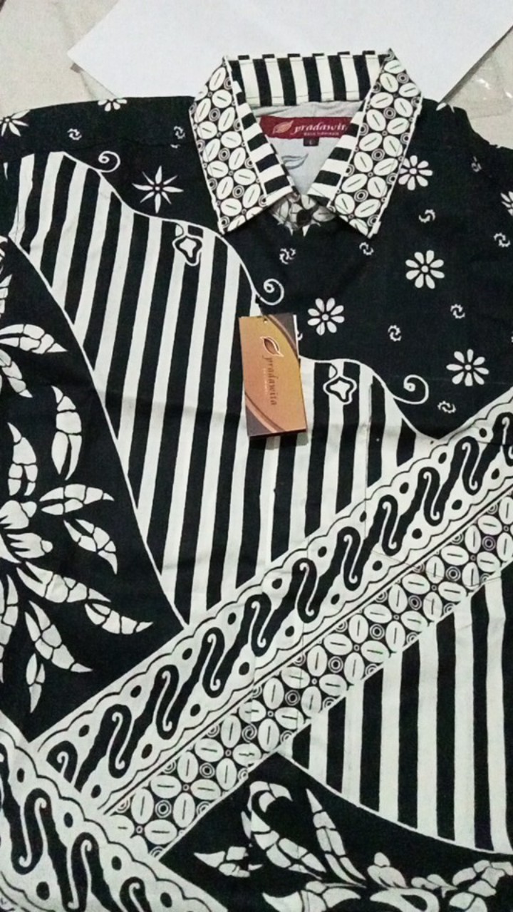 Pradawita Batik Kemeja Bumi Harja 1c-hitam