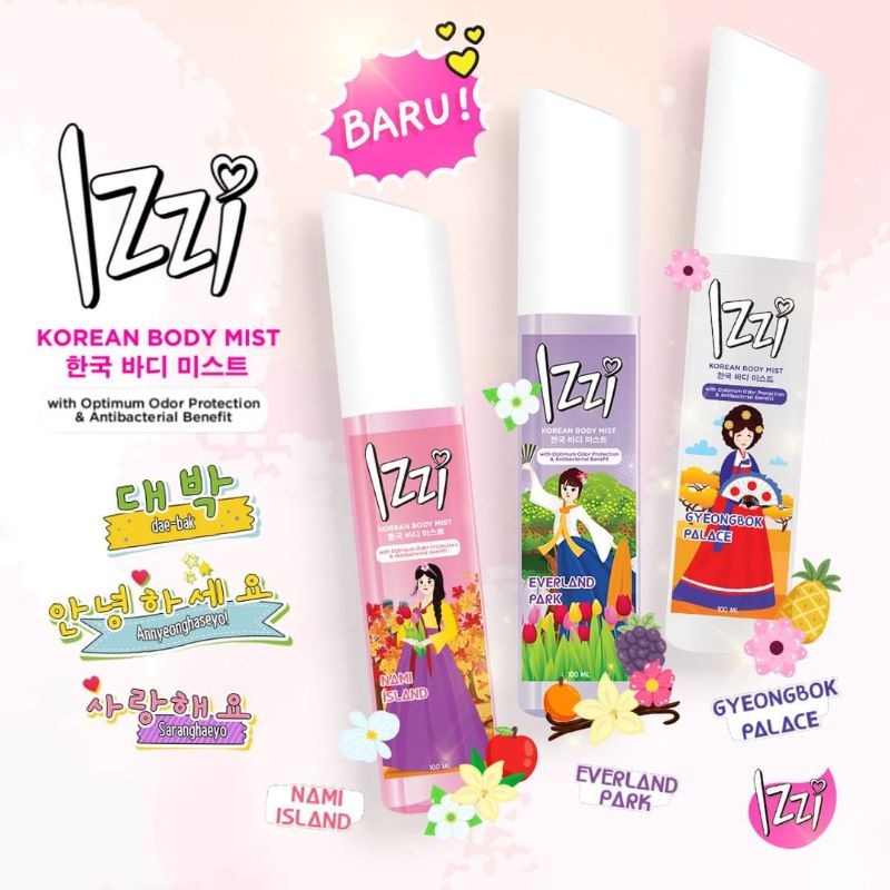 [BOGOF Aiken HS 100 ml] IZZI KOREAN Parfum Body Spray 150 ml | Body Mist Spray 100 ml | Fine Fragrance Mist 100 ml |