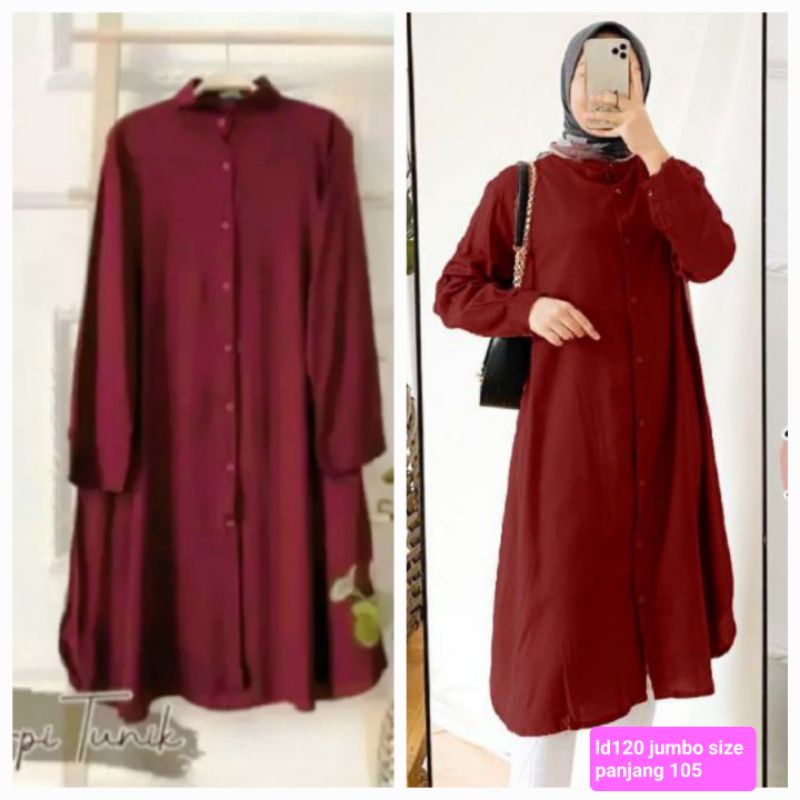 TUNIK JUMBO/DORPI TUNIK/ATASAN JUMBO/ATASAN WANITA/TUNIK WANITA/TUNIK HIJAB/TUNIK MUSLIM/TUNIK BIG SIZE/LD120 JUMBO/BUSUI&amp;BUMIL/COD!!!