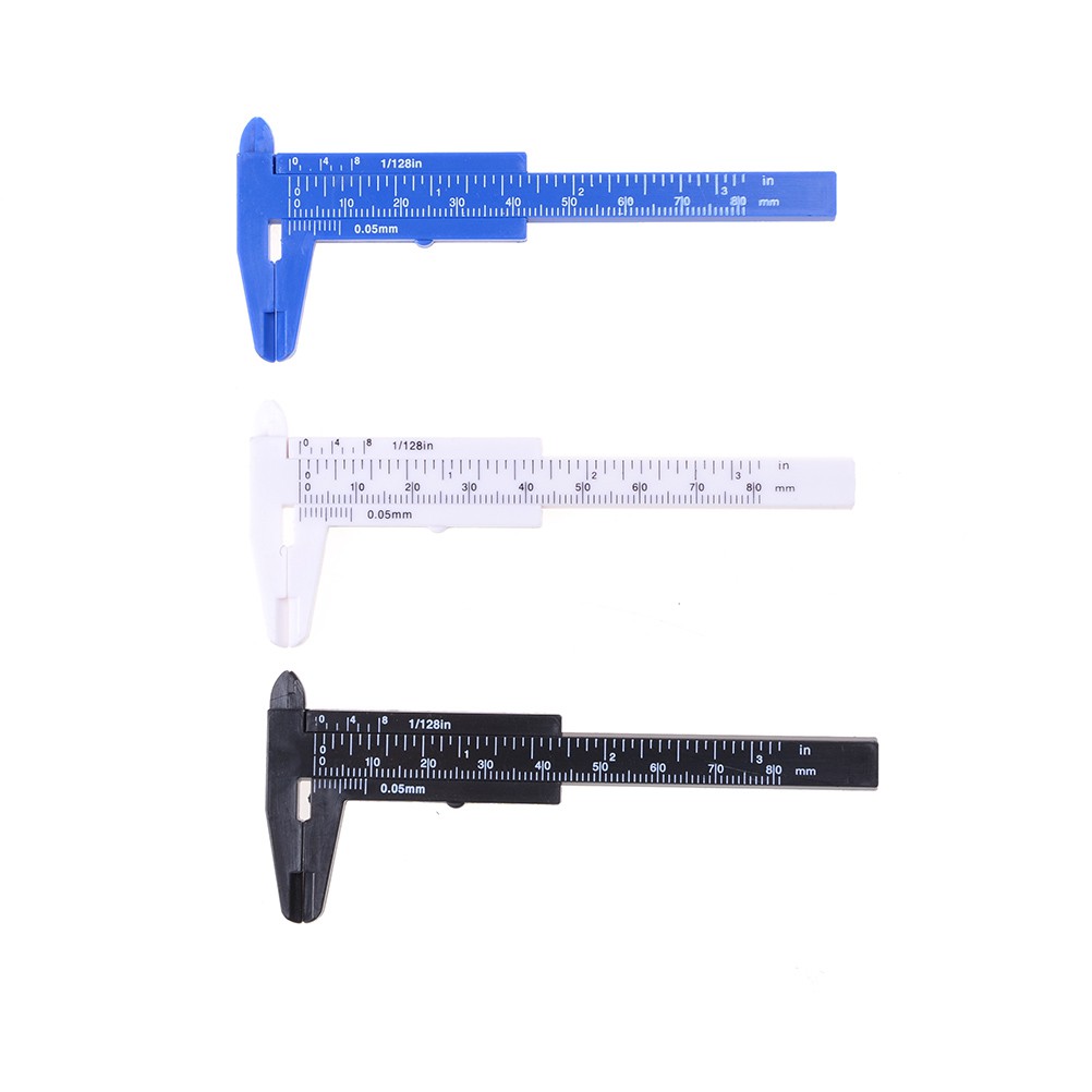 【XO*COD】80mm Mini Plastic Student Sliding Vernier Caliper Gauge Measurement Tool