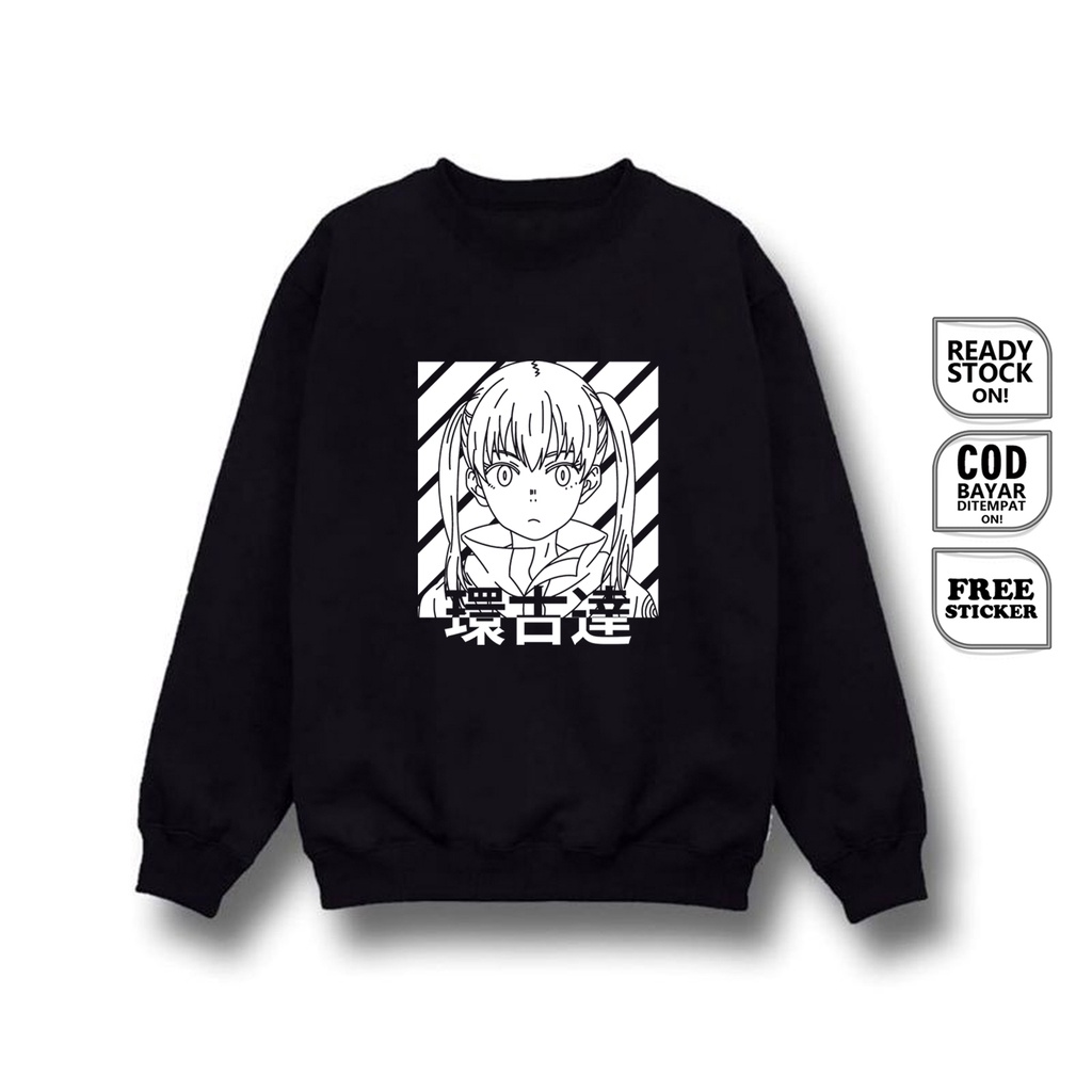 SWEATER WAIFU ANIME MANGA TAMAKI KOTATSU FIRE FORCE SHINRA KUSAKABE IRIS BENIMARU SHINMON ARTHUR BOYLE PILLAR REKKA HOSHIMIYA JAPAN CULTURE OTAKU WIBU BAJU JEPANG COSPLYA - SIGN CLOTH