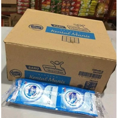 

Susu Kental Manis Frisian Flag Putih dus / Susu Kental Manis Bendera 120 x 40g Sachet / SKM Putih