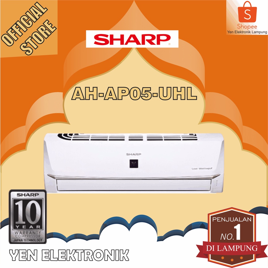 AC SHARP AH AP 05 UHL 0.5PK 1/2PK R32 Plasma Cluster Low Watt