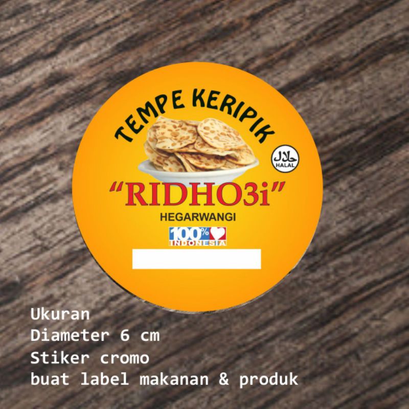 

stiker label makanan / produk