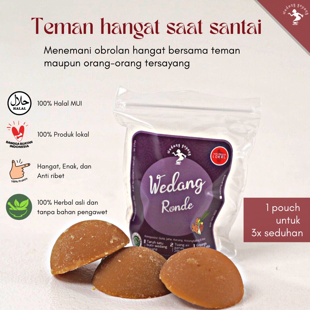 

Wedang Goyang Ronde Jamu Instan isi 5 pack / 15 seduhan