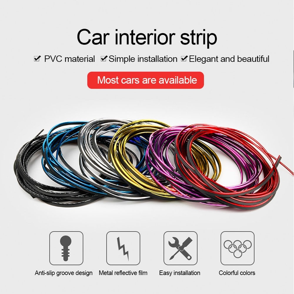 List Dekorasi Interior Lis Dashboard Trim Mobil Moulding Strip 5 Meter - List Dekorasi Interior Mobil 5 Meter