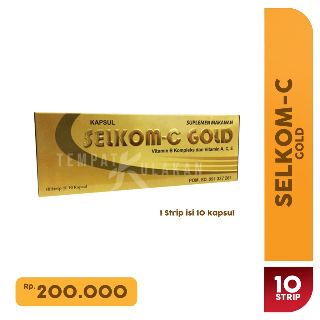 Vitamin C 500 mg Selkom-C Gold (1 Box Isi 100 Tablet)