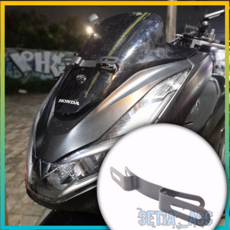 Breket Dudukan plat nomor no Honda ADV PCX 160 150 XMAX NMAX OLD NEW Depan di visor