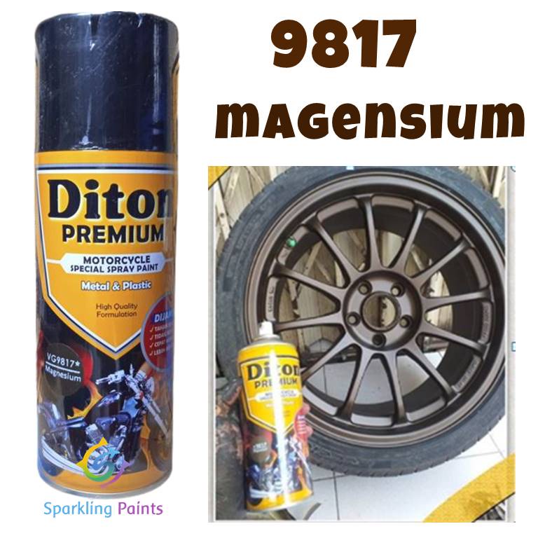 Pilox Diton Premium Magnesium 9817* Maknesium Cat Pilok Tahan Bensin Pylox Semprot 9817 *9817 Mesin Velg Pelg Veleg Peleg Pelek