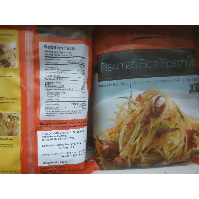 

pasta beras basmati Peacock 200gr
