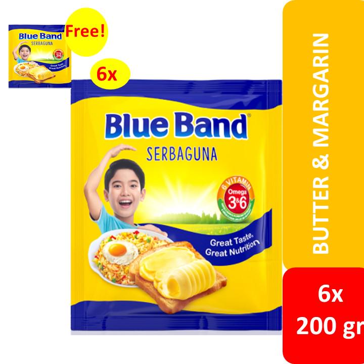 

Blue Band Margarin Serbaguna 6 x 200 gr Free 1 pcs
