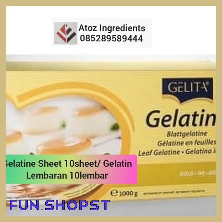 

GELATINE SHEET 10SHEET/ GELATIN LEMBARAN 10LEMBAR