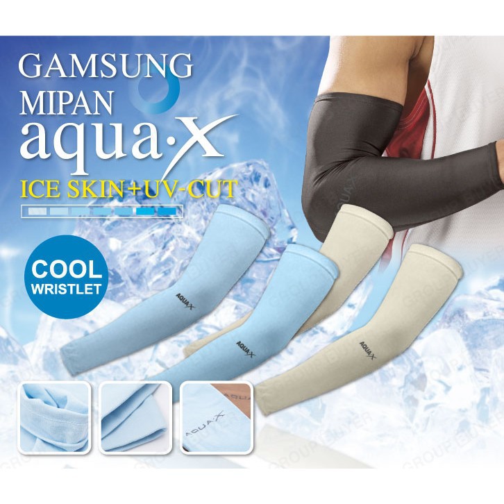 Manset Tangan Aqua-X Let's Slim Pelindung Tangan Wanita Pria Arm Sleeve Aqua X Cool Outdoor Indoor