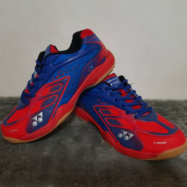 CLEAR STOCK  SEPATU BADMINTON YONEX ALL ENGLAND 04 BRIGHT RED/NAVY (DIJAMIN 100% ORIGINAL)