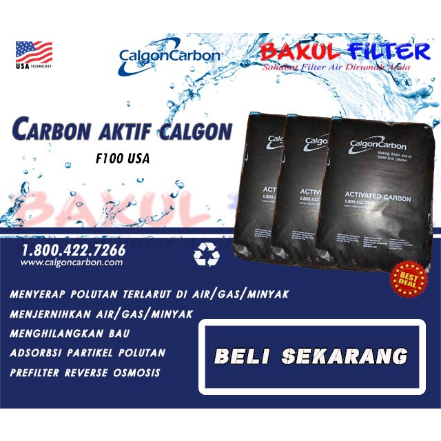 Carbon Calgon F100 Actived Carbon Calgon 100% Batu Bara Karbon Aktif