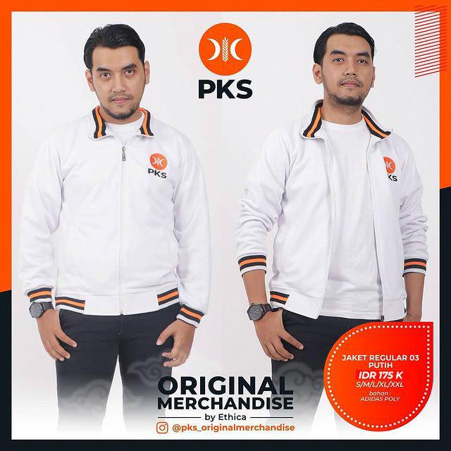 PKS Merchandise | Jaket Regular 03 Putih Jaket Logo Baru PKS