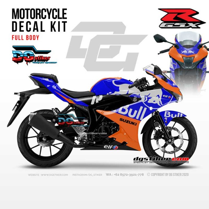 Decal Sticker Suzuki GSX R 150 Redbull
