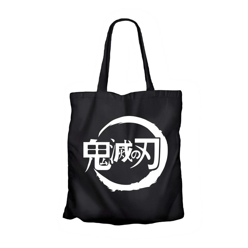 Tote bag anime DEMON SLAYER - SIMPLE DESIGN material canvas