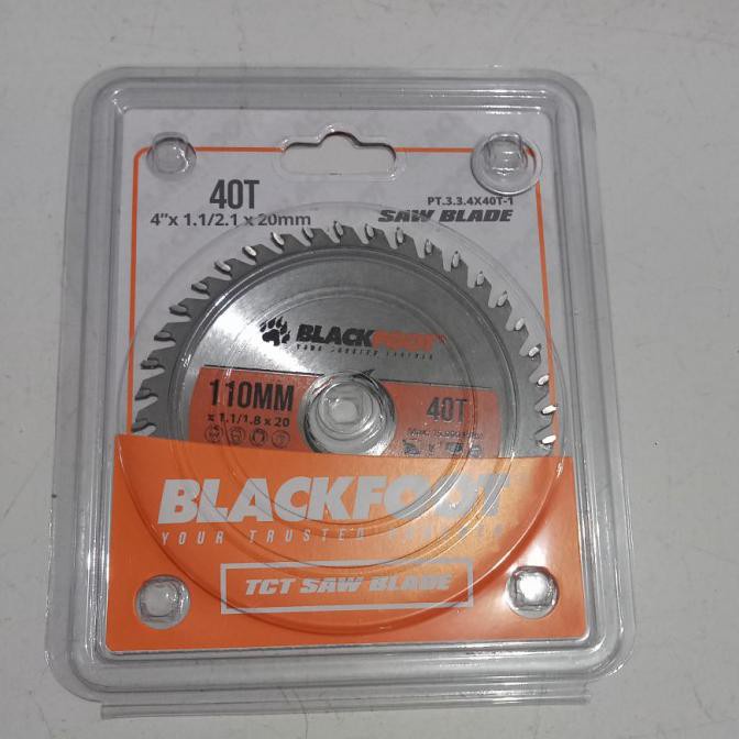 Mata Gergaji Circular BLACKFOOT 4x40T TCT Saw Blade 4inch 40T Serkel Tungsten Potong Kayu Aluminium