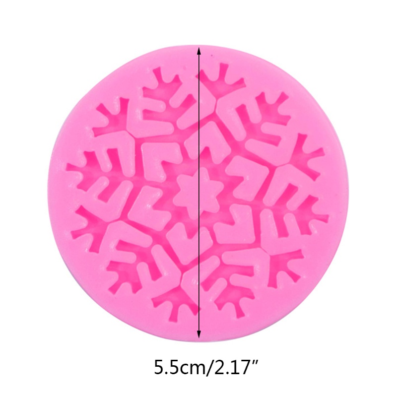 Zzz Cetakan Permen / Sabun Bentuk Snowflake Bahan Silikon Untuk Dekorasi Natal