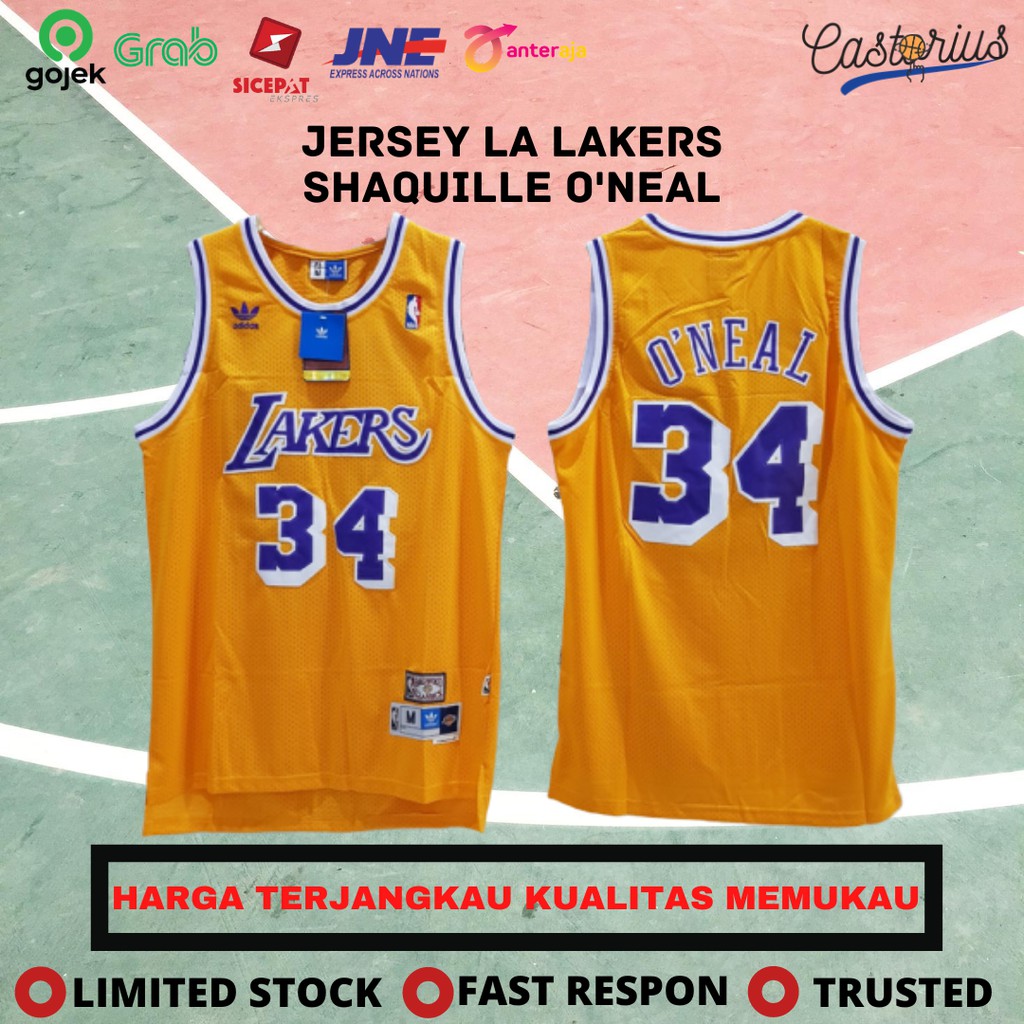 JERSEY BASKET NBA BAJU BASKET PRIA BASKET COWOK NBA HARDWOOD CLASSICS SHAQUILLE O'NEAL ONEAL NBA
