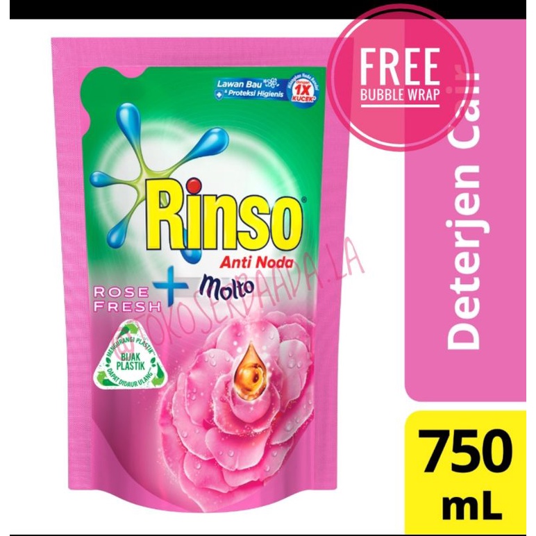 RINSO MOLTO DETERJEN CAIR ROSE FRESH 750ML