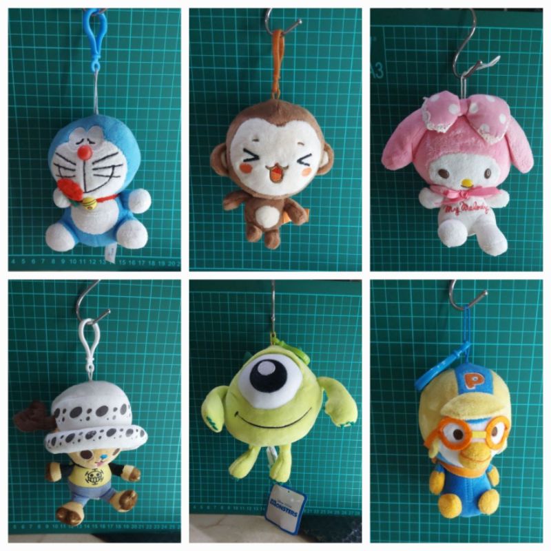 aneka ganci PL1 gantungan kunci boneka rillakuma doraemon ayam amuse disney sega dll key chain plush
