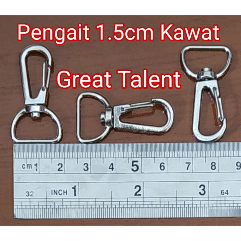 

Pengait Cantolan 1.5cm Kawat Eceran - Cantelan Tali ID Card - Kew Kew Kait Pita Lanyard Murah- 1 pcs