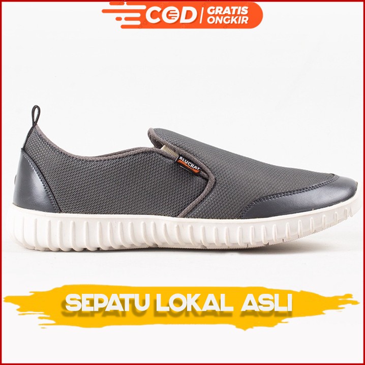 Sepatu Slop Casual Pria Yang Nyaman Dipakai Model Bagus Keren Kekinian Bahan Ori Original Lokal Home