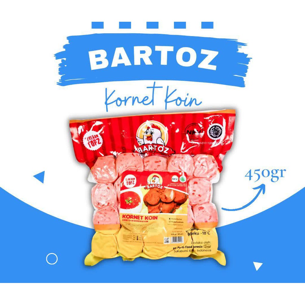 

ADDRIELLA Bartoz Kornet Koin 450gr | Bartoz/Frozenfood/Frozenfood Murah