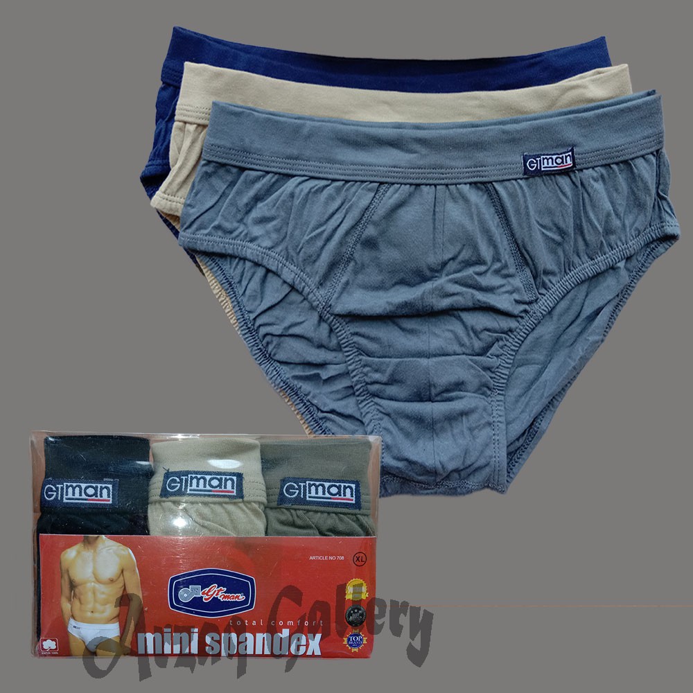 [ isi 3 pcs ] GT MAN SPANDEX  708 | Celana dalam gt man mini spandex | CD Gt man | celana dalam pria / Sempak Pria / Celana dalam Dewasa / Cd