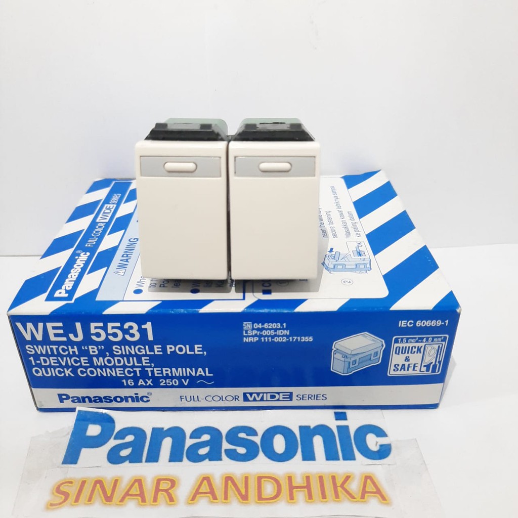 MATA SAKLAR KECIL 1 ARAH PUTIH PANASONIC WEJ 5531