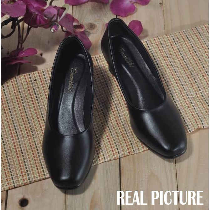 sepatu heels oxford ZG-027 ukuran besar Sepatu Wanita Pantofel kerja Kantoran heel Big Size Ukuran Jumbo 35-45